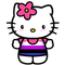 Hello Kitty Genderfluid Flag Sticker - Zdarma animovaný GIF