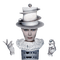 surreal man hat white grey - zadarmo png animovaný GIF