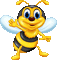 bee biene abeille fun summer ete sommer insect spring printemps animal animals animaux gif anime animated animation tube mignon - GIF animé gratuit GIF animé