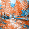 soave background animated autumn forest painting - GIF เคลื่อนไหวฟรี GIF แบบเคลื่อนไหว