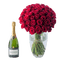 bouquet flower fleur fleurs roses sekt - Free PNG Animated GIF