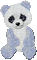 Ourson bleu panda - Безплатен анимиран GIF анимиран GIF