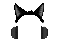 discord kitten black gamer headset - GIF animé gratuit GIF animé