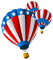 Kaz_Creations America 4th July Independance Day American Air Balloon - PNG gratuit GIF animé