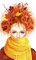 kikkapink fantasy orange autumn girl woman - png gratis GIF animado