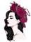 Femme avec couronne de fleurs dans les cheveux