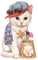 dolceluna summer spring cat vintage - Free PNG Animated GIF