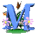 Kaz_Creations Alphabets Animated Flowers  Letter M - Ücretsiz animasyonlu GIF animasyonlu GIF