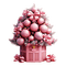 christmas tree pink - png gratuito GIF animata