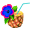 Pineapple.Cocktail.Yellow.Pink.Blue - png gratuito GIF animata