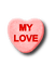 My Love.Candy.Heart.Pink.Red - png grátis Gif Animado