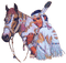 indian woman with horse by nataliplus - Free PNG Animated GIF