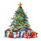 Christmas tree watercolor - Бесплатный анимированный гифка анимированный гифка
