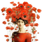 loly33 femme coquelicot - 免费PNG 动画 GIF