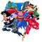 Kaz_Creations Justice League - gratis png geanimeerde GIF