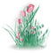 soave deco flowers garden spring tulips grass - PNG gratuit GIF animé