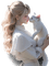 Femme avec un chat - gratis png animeret GIF