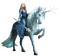 fantasy woman and unicorn nataliplus - png gratuito GIF animata