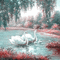 soave background animated fantasy lake  swan
