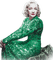 soave woman vintage Marlene Dietrich green pink - безплатен png анимиран GIF