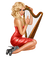 loly33 femme musique harpe - png gratis GIF animasi