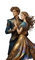 fantasy couple blue gold - безплатен png анимиран GIF