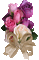 Pink & Purple Roses with Bow - GIF animé gratuit GIF animé