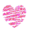 Striped pink glitter heart - GIF animate gratis GIF animata