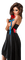 Woman Black Red Blue Heart Brown - Bogusia - png grátis Gif Animado