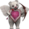 Kaz_Creations Valentine Deco Love Cute Teddy Bear - zadarmo png animovaný GIF