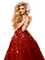 woman fashion red dress
