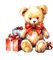 Christmas Teddy Bear - фрее пнг анимирани ГИФ