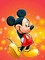image encre animé effet  gris noir bon anniversaire Mickey - GIF animé gratuit GIF animé