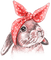 soave animals bunny rabbit deco vintage pink - ilmainen png animoitu GIF