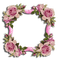 kikkapink pink frame vintage deco scrap roses - nemokama png animuotas GIF