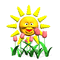 soleil et tulipes - Ilmainen animoitu GIF animoitu GIF
