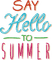 text summer hello - 免费PNG 动画 GIF