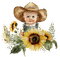Sunflowers - Baby - Cowboy - PNG gratuit GIF animé