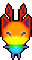 pixel rainbow aisha neopet by LARVAMOLT