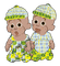 Babyz Twin Boys in Green - PNG gratuit GIF animé