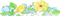 soave deco flowers border spring blue yellow green - 無料png アニメーションGIF