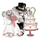 Bride Groom Wedding Cake - Ingyenes animált GIF animált GIF