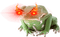 ANGER ANGRY FROG RED FLAMING EYES FIRE - безплатен png анимиран GIF