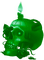 Skull.Candle.Roses.Green - PNG gratuit GIF animé