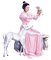 kikkapink fantasy woman unicorn kitten - gratis png animerad GIF