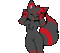 anime tube animal fox black red dance gif - Gratis animerad GIF animerad GIF