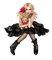 Femme Noir Rose Ours:) - 免费PNG 动画 GIF