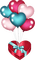 Kaz_Creations  Valentine Love Deco Hearts - png gratis GIF animado