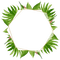kikkapink palm tree green tropical frame - PNG gratuit GIF animé