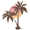 Palm Tree Beach - Бесплатный анимированный гифка анимированный гифка
